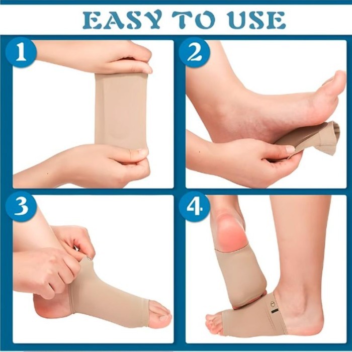 TERJAMIN Praktis 1 Pasang Kaos Kaki Terapi Sakit Telapak Kaki Datar/Kaki Bebek / Foot Arch Support