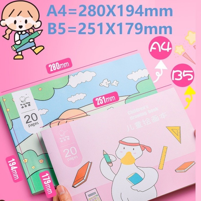 Buku Gambar Anak Sketch Book A4 B5 Drawing Book Buku Sekolah Gambar