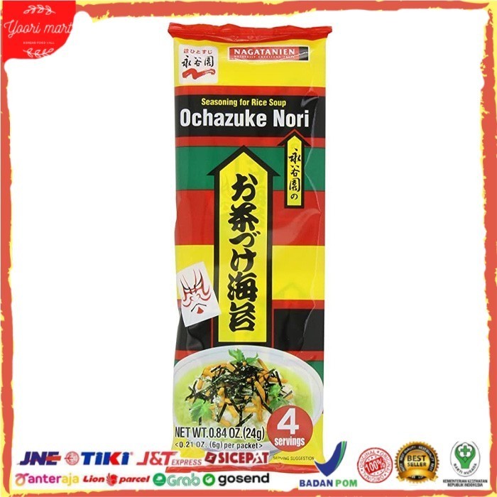 

Nagatanien Ochazuke Nori / Bumbu Sup Rasa Teh Hijau Jepang 24 Gr