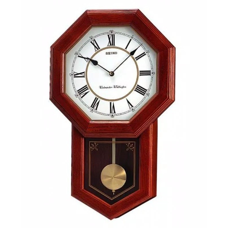 Jam Dinding Seiko Qxh110B Original Kayu Melodi Pendulum Qxh110