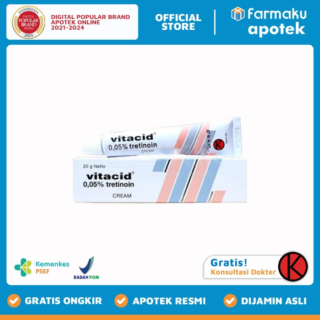 Vitacid 0.05% Cream 20 gr - BYM