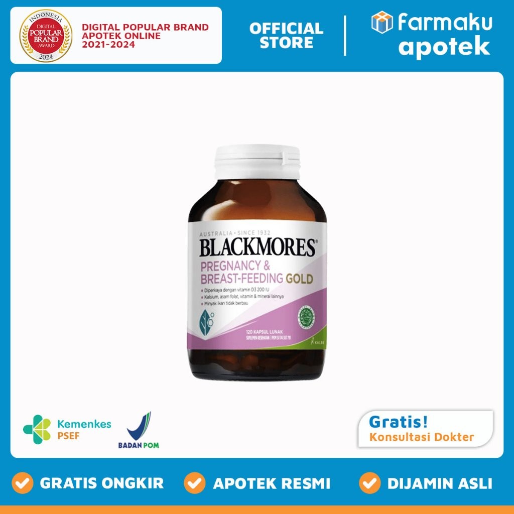 Blackmores Pregnancy & Breastfeeding Gold Improved Formula 120 Capsule - BYM