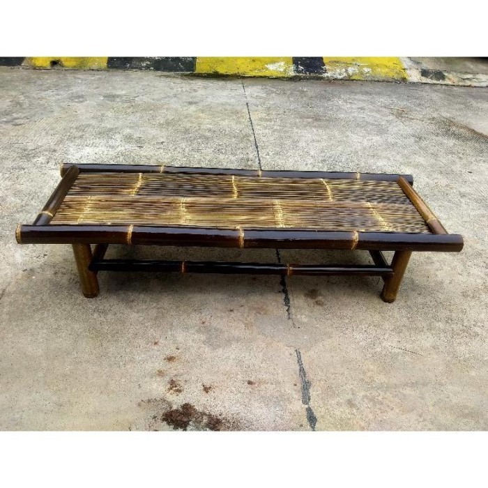Meja Bambu Hitam/17560Cm/Meja Lesehan/Meja Bambu Hitam/Bale Bambu Murah