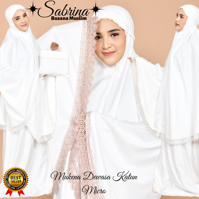 READY MUKENA DEWASA/REMAJA PUTIH RENDA PREMIUM KATUN ADEM