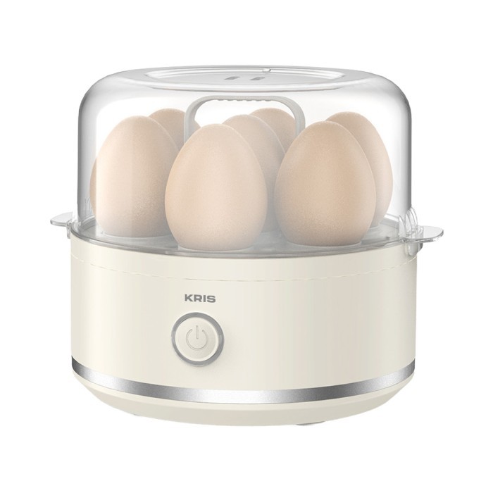 Azko Kris Alat Perebus Telur 7 Slot 350 Watt - Putih Egg Boiler Steamer Electric Mesin Rebus Telur