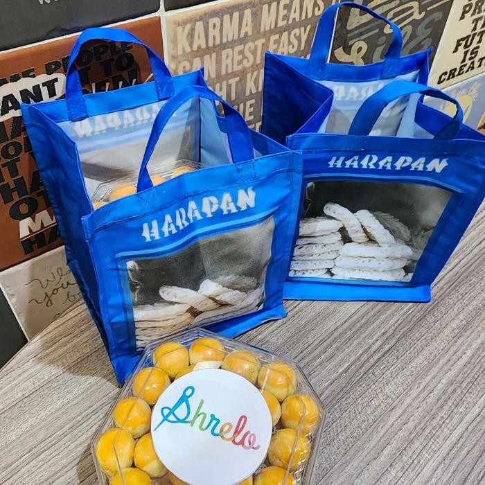 

Tas Hampers Lebaran Untuk Kue Kering Nastar Kastangel Kaleng Kerupuk Harapan Biru