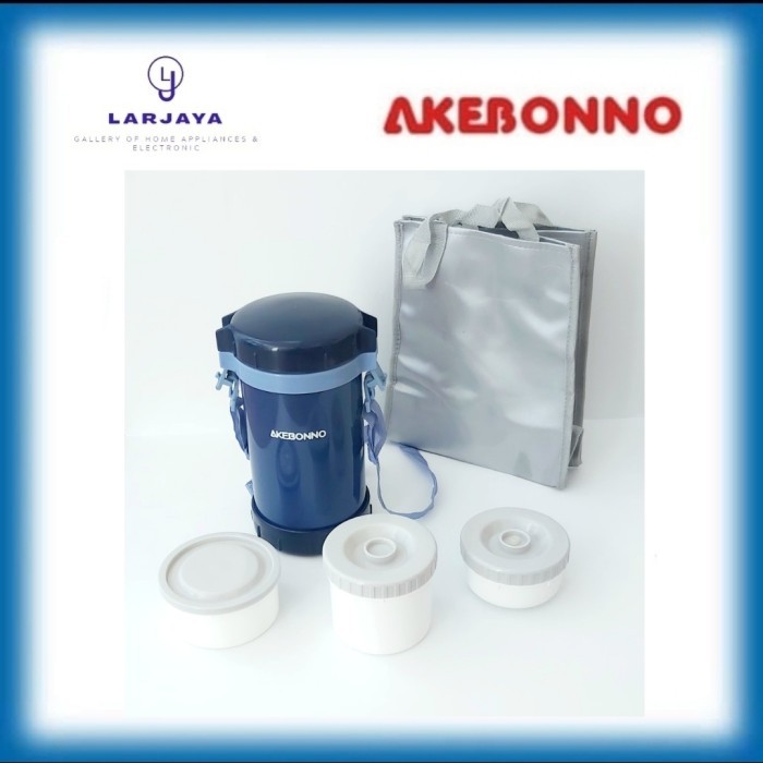 Akebonno Lunch Jar 3 Susun La1200 Rantang Makan 1,2 Liter