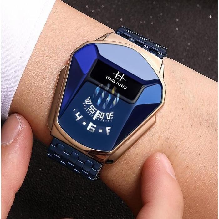 Live Buy 1 Get 1 Jam Tangan  Evans Jayden Jam Tangan Pria 9953-1 Rantai Stainless Steel Analog