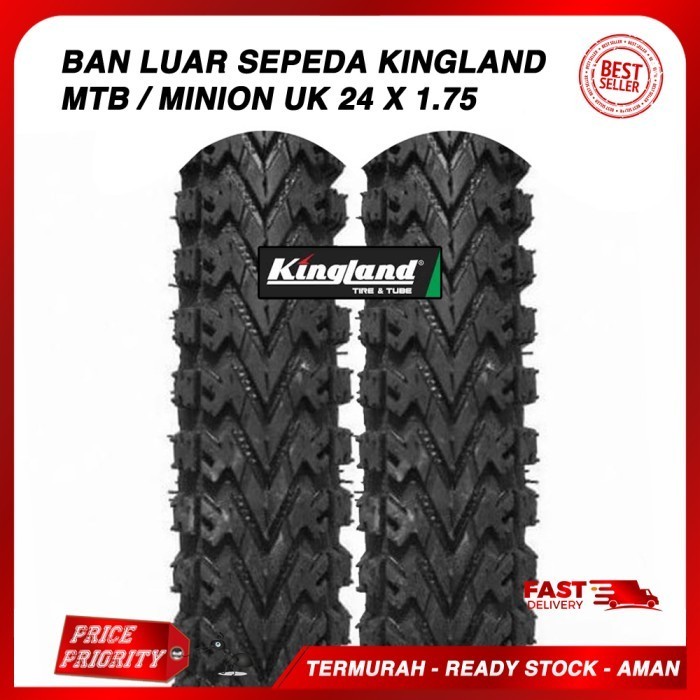 Ban LUAR Sepeda 24 x 1.75 Ban luar 24 x 175 KINGLAND MTB, Minion, mini