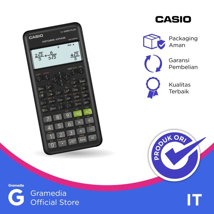 

Terlaris Kalkulator Casio Ilmiah Standar fx-350ES PLUS SALE