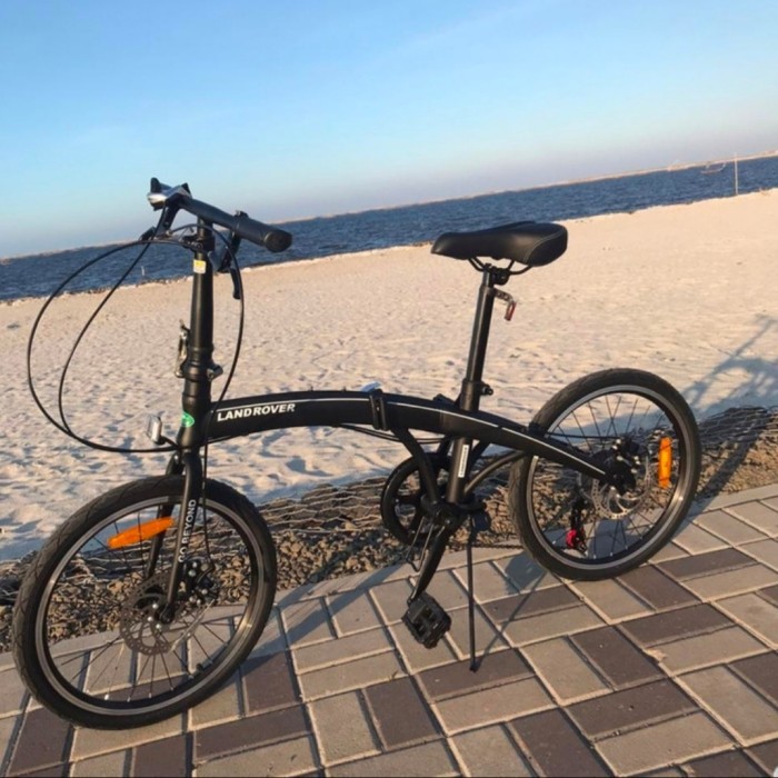 Sepeda Lipat Land Rover Disc Brake 20 Inch 7 Speed Shimano Alloy