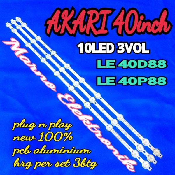 Lampu Bl Backlight Led Tv Akari 40 Inch Le-40D88 Le-40P88 Le 40D88 Le 40P88 Bl 40In Akari Le40D88