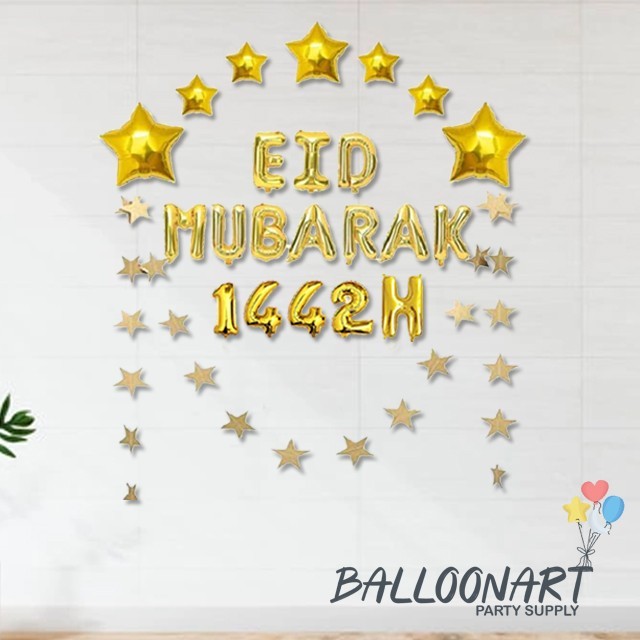 

Terlaris IDUL FITRI DEKORASI SET GARLAND/BALON FOIL RAMADHAN/BALON LEBARAN SALE