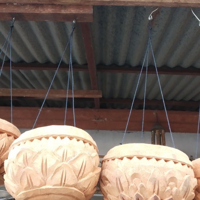 *#*#*#*#] Kerajinan Pot bunga Bahan Batok serabut kelapa motif Bunga