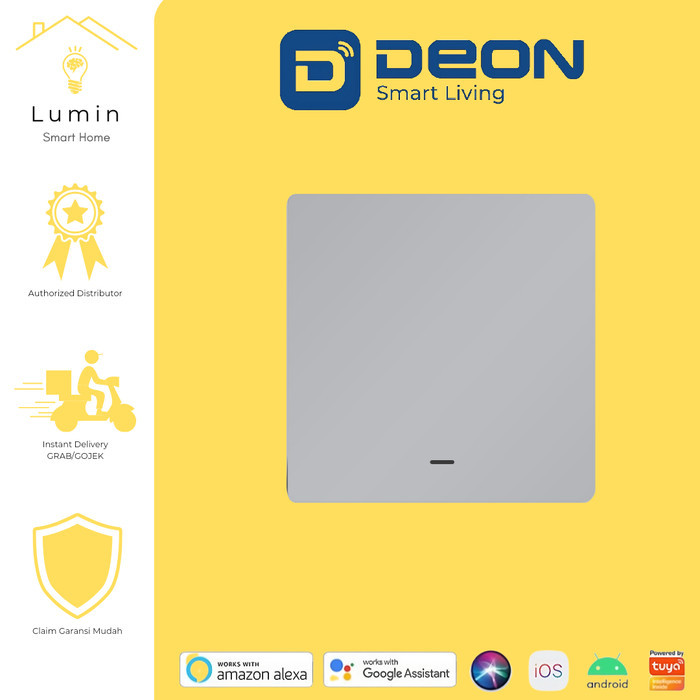 Deon Smart Home Wifi Saklar Touch Wallswitch - Smart Switch