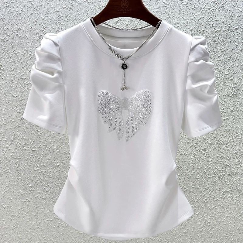 New Puff Sleeve French Short Sleeve T Women's T-shirt