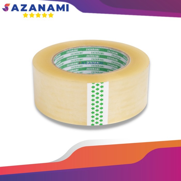 

Ready Stock 1 Box Sazanami Lakban Bening Jumbo 2" Inch 45Mm X 200Y Packing Aman