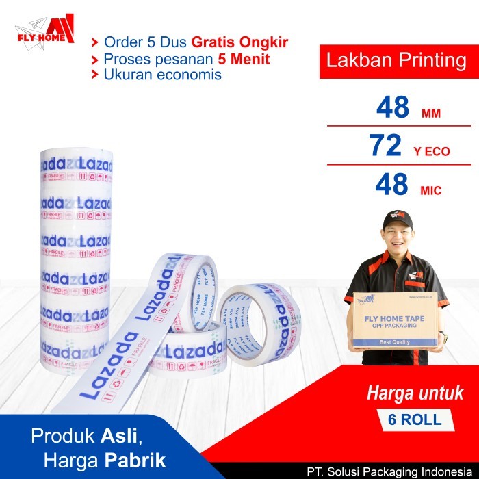 

Produk Viral Flyhome Lakban Online Shop 72Yard Tk Biru 6 Roll 48Mm X 72Yard Eco Cod
