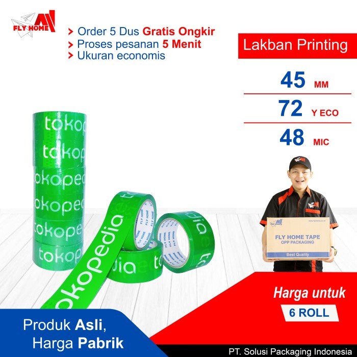 

Diskon Flyhome Lakban Online Shop 72Yard 6 Roll Tk Hijau 48Mm X 72Yard Eco Cod