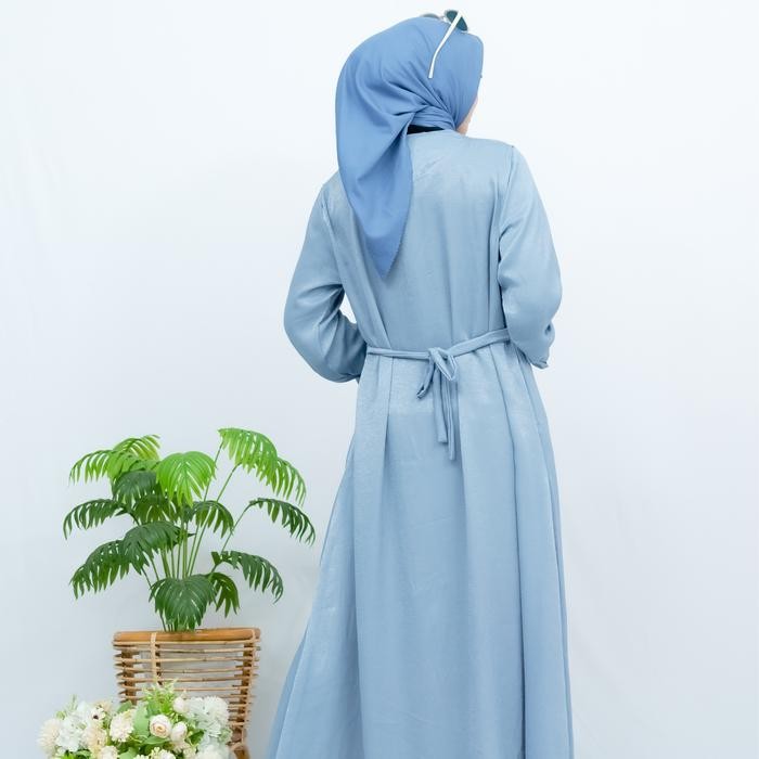 Best Seller Gamis Raisha Simple Elegant Bahan Santorini Gamis Cantik Gamis Syar'I Kain Mewah