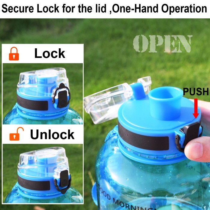 QUIFIT - [1.3LMT] BOTOL MINUM TRITAN MOTIVASI 1.3L 100% BPA FREE