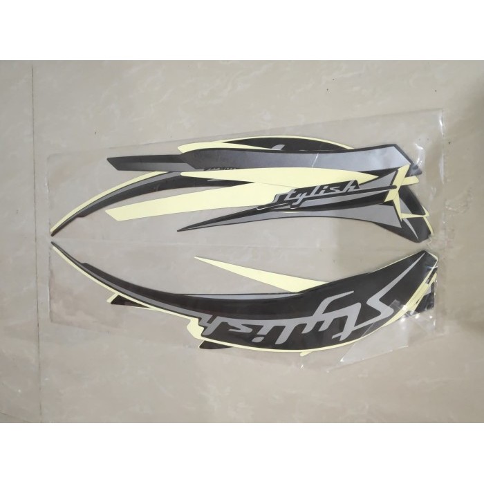 Stiker Bodi & Lis Body & Striping Scoopy 2019 Stylish Hitam Doff