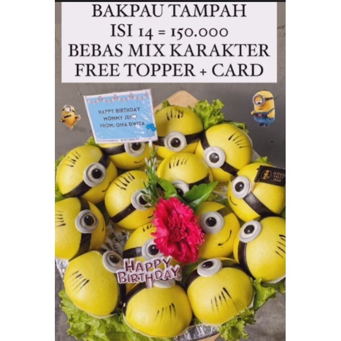 

BAKPAO TAMPAH MINION EDITION - READY SETIAP HARI