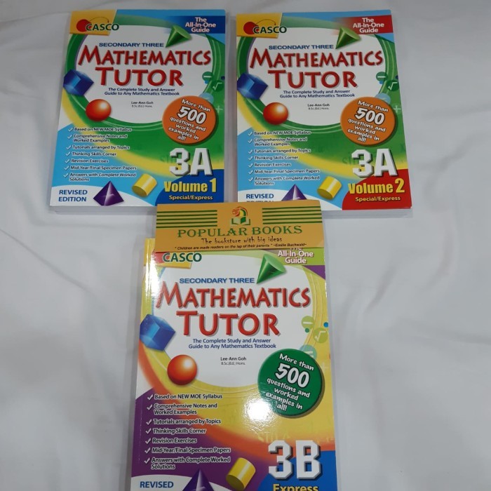 

Sale Secondary Three Mathematics Tutor Set ( 3A Vol.1/2 & 3B )