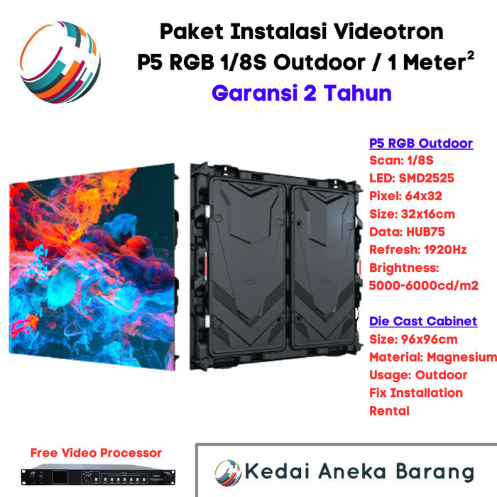 ```````] Paket LED Videotron P5 Outdoor Kabinet Cabinet Die Cast 96x96