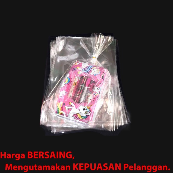 Plastik OPP Kaca Lebar 35 x 40 - 50 / Plastic Souvenir Roti Tas Boneka