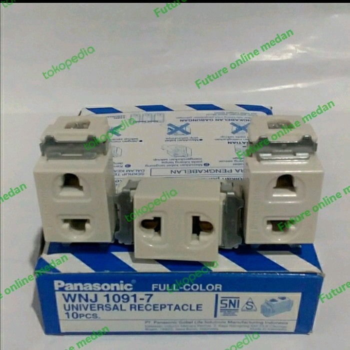 +%+%+%] Stop kontak panasonic WNJ 1091 -7 model lama full colour panasonik
