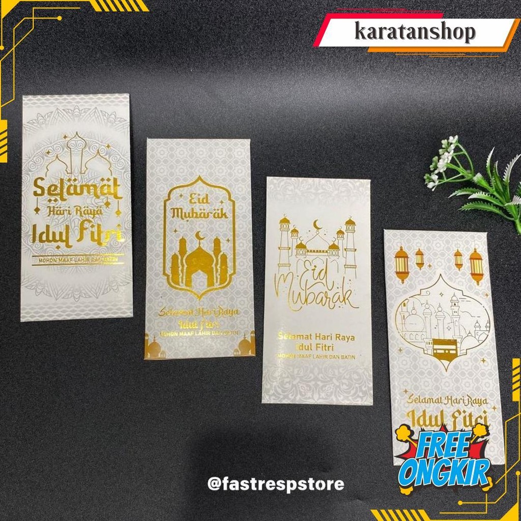 

Amplop Lebaran Idul Fitri Premium Hotprint Emas Ukuran 7,5X16 Cm 1 Pack Isi 10 Pcs Original Produk