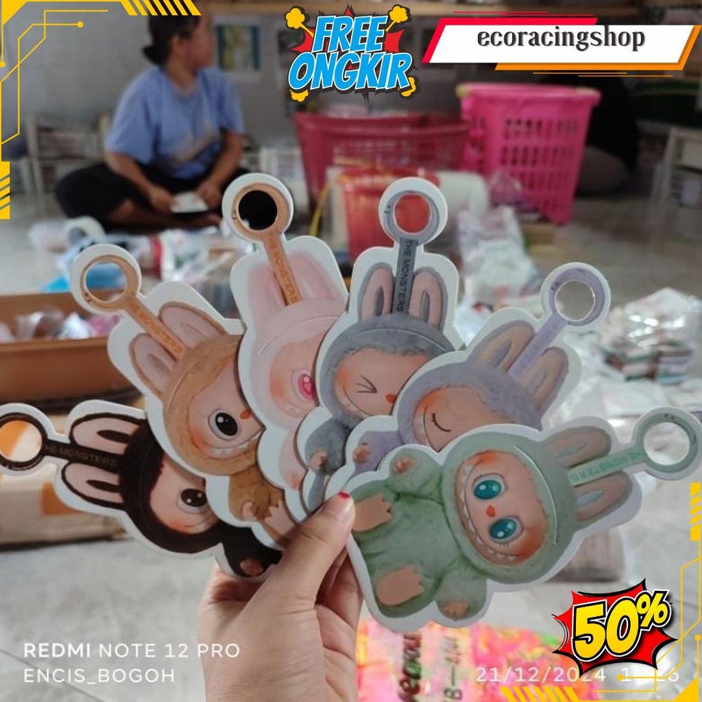 

5 Pcs-Amplop Lebaran 3D Motif Labubu Bolak Balik Cod