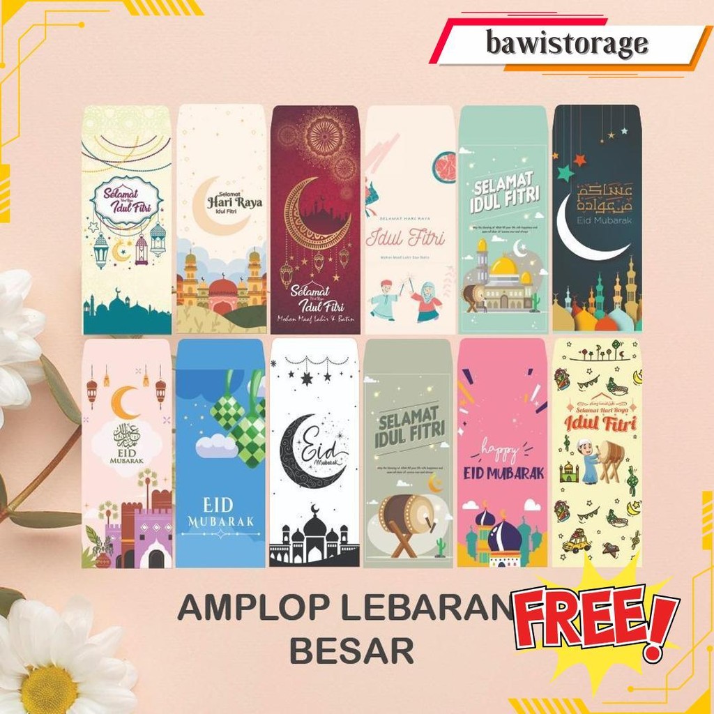 

(10 Pcs) Amplop Lebaran/Eid Mubarak/Ramadan Kareem/Idul Fitri/Amplop Unik/Amplop Lebaran Angpao Gratis Ongkir