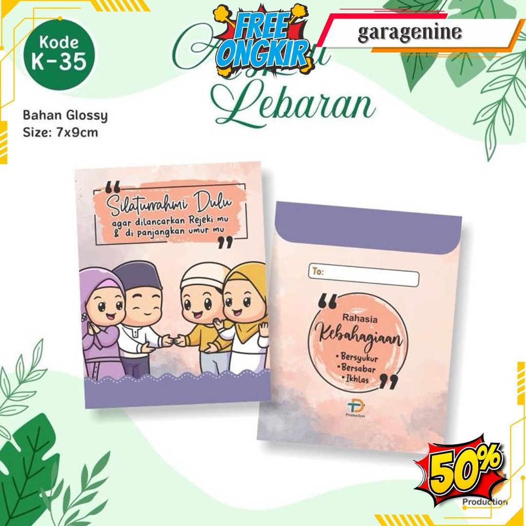 

[Isi 10Pcs] Amplop Angpao Lebaran Kecil 7X9Cm Termurah Terlaris