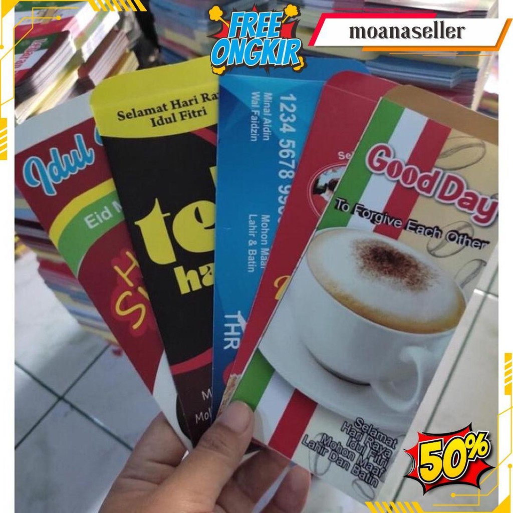 

10 Amplop Lebaran Motif Uang Dan Atm Size Panjang Dan Pajangiii Siap Kirim