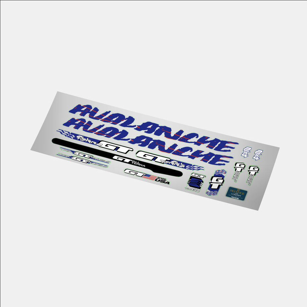 GT 1991 Avalanche Frameset / Sticker / Decal Sepeda