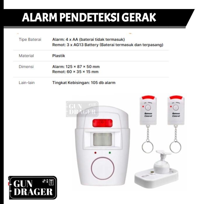 ALARM SENSOR GERAK / ALARM PENDETEKSI GERAK / ALARM INFRARED