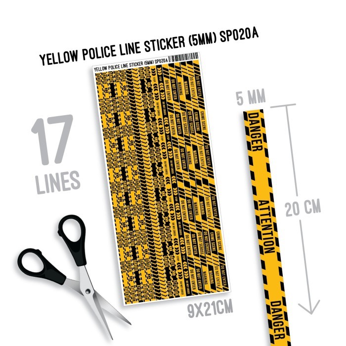 *#*#*#] Stiker Border 5mm Polisi Garis Police Line Laminasi Plano Deco SP020