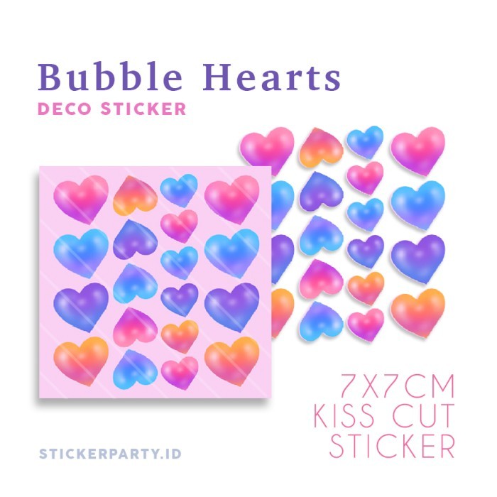 

$+$+$+$+] Stiker Hati Bubble Deco Polaroid Kpop Kiss Cut by Sticker Party MN023