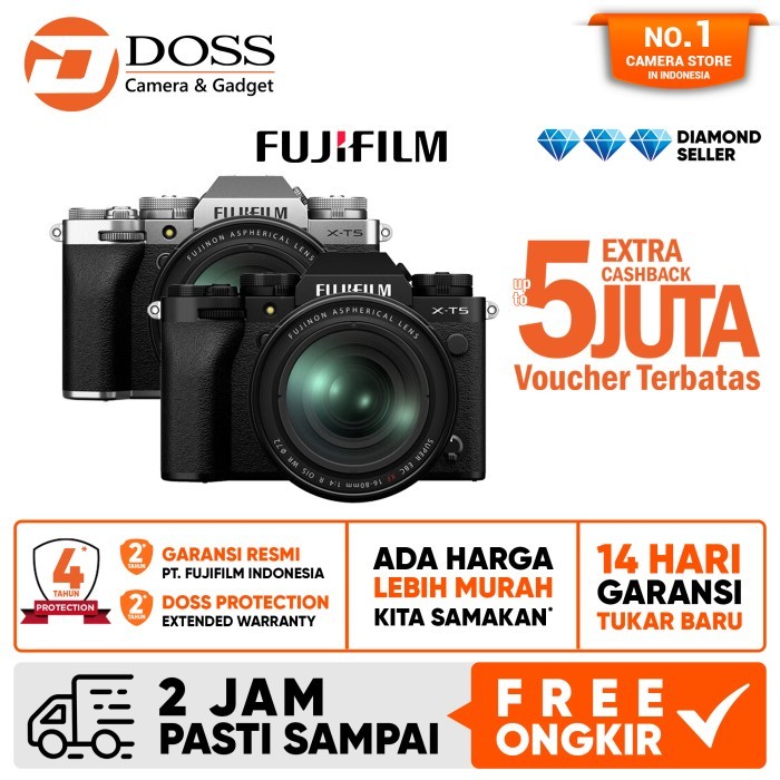 Fujifilm Xt5 Kit 16-80Mm Fuji X-T5 Xt 5 Kit 16-80 Mirrorless Camera