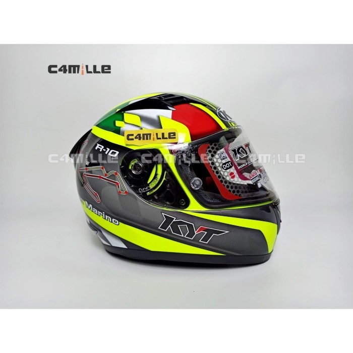 Helm Kyt R10 Flat Visor San Marino Circuit Full Face
