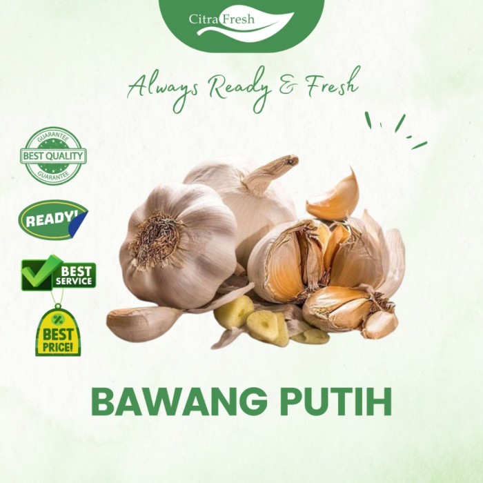 

TERLARIS CITRA FRESH - BAWANG PUTIH 1 KG - SELALU READY DAN FRESH MURAH!!! MURAH