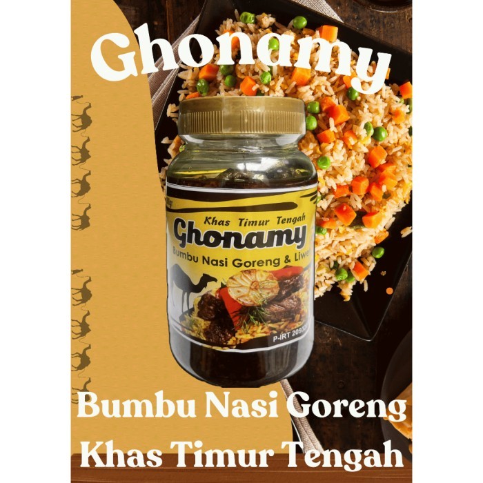 

TERLARIS GHONAMY - BUMBU NASI GORENG INSTANT KHAS TIMUR TENGAH - 300GR MURAH!!! MURAH
