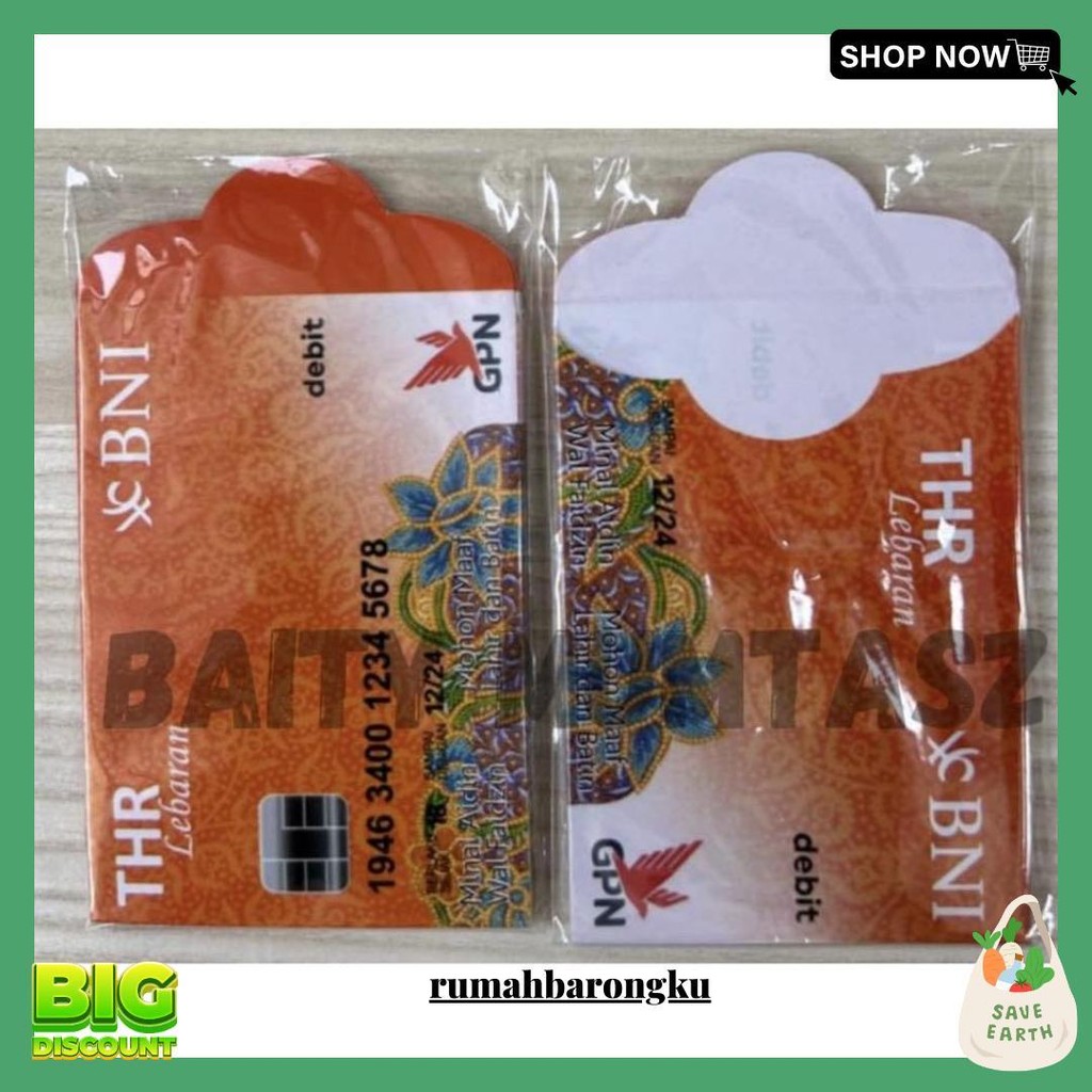 

Baity Mumtasz - Amplop Lebaran New Atm Bank 1Pack Isi 10 Pcs - Amplop Ldul' Fitri Viral 2024 - Angpao Ampaothr Terlaris