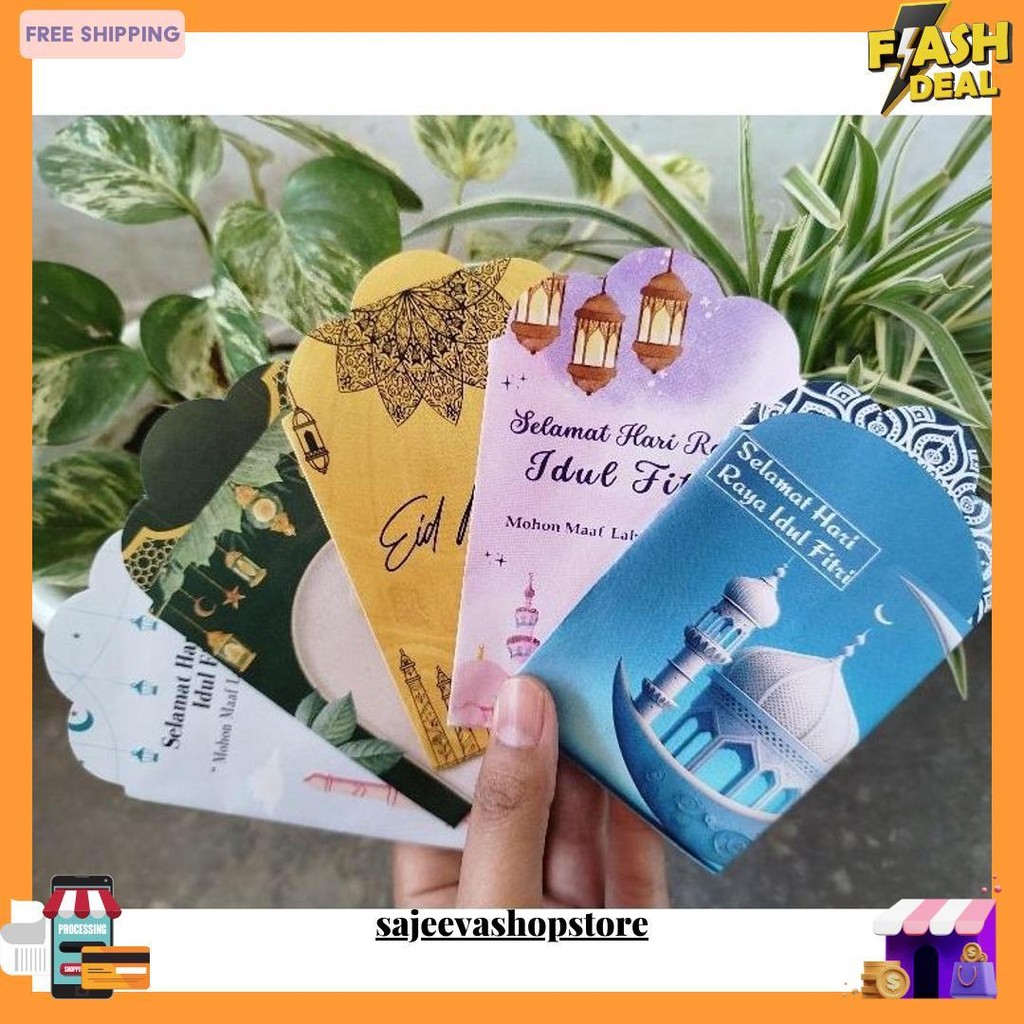 

5 Pack (50 Pcs) Amplop Lebaran Seri Muslim Siap Kirim