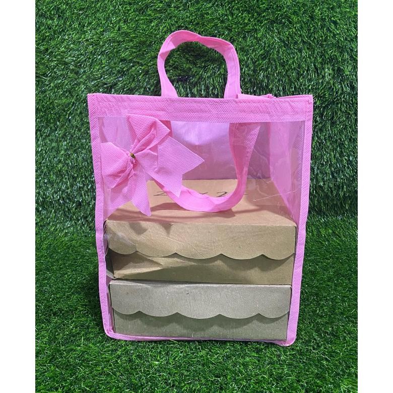 

COD HARGA LUSIN ISI 12 BIJI -TAS HAJATAN MIKA TEBAL PREMIUM DI KELASNYA 0.25 MM SIZE 22x22x30cm fg-87