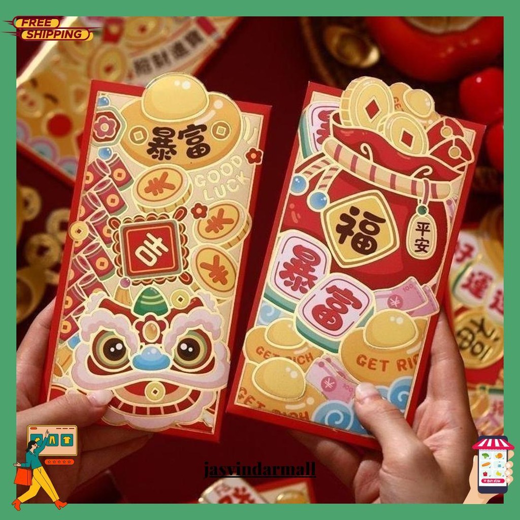 

(Cls) Angpao 3D Isi 6 Cute Dragon Ular Snake Imlek 2024 Sincia Kuping Naga Lucu Chinese New Year Cny N Cod