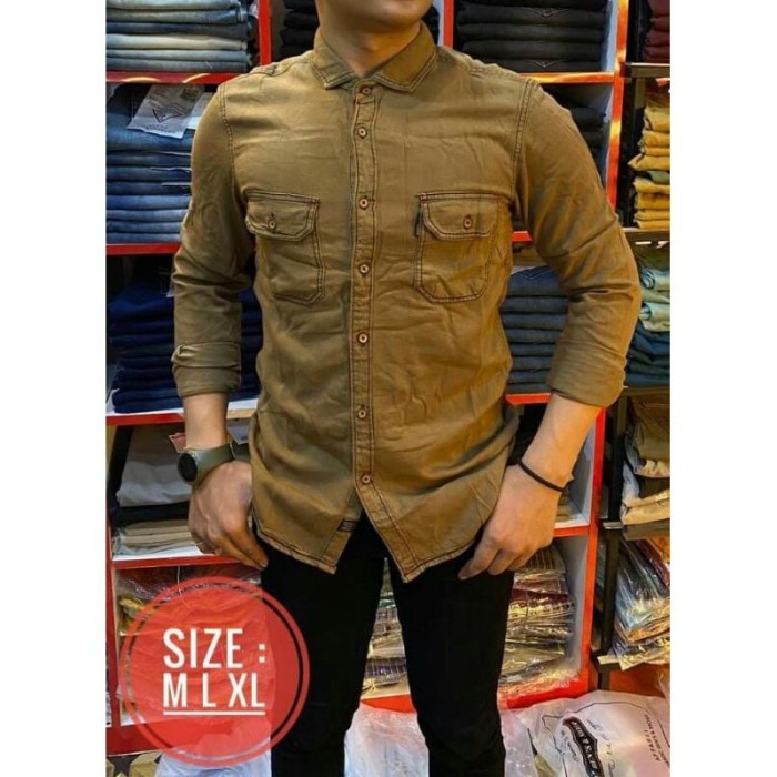 TERLARIS KEMEJA LENGAN PANJANG PRIA KEMEJA JEANS PANJANG PRIA KEMEJA CASUAL PRIA KEMEJA IMPORT PRIA