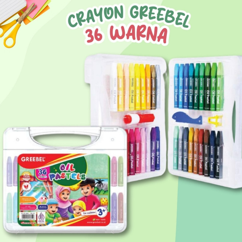 

Greebel Crayon Krayon 36 Warna Halal Crayon Oil Pastel Halal 36 / Crayon Greebel 36 (36C Halal Edition)